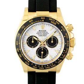 ロレックス ROLEX デイトナ 126518LN イエローゴールド×ラバー メテオライト文字盤 自動巻き 新品 クロノグラフ スポーツモデル